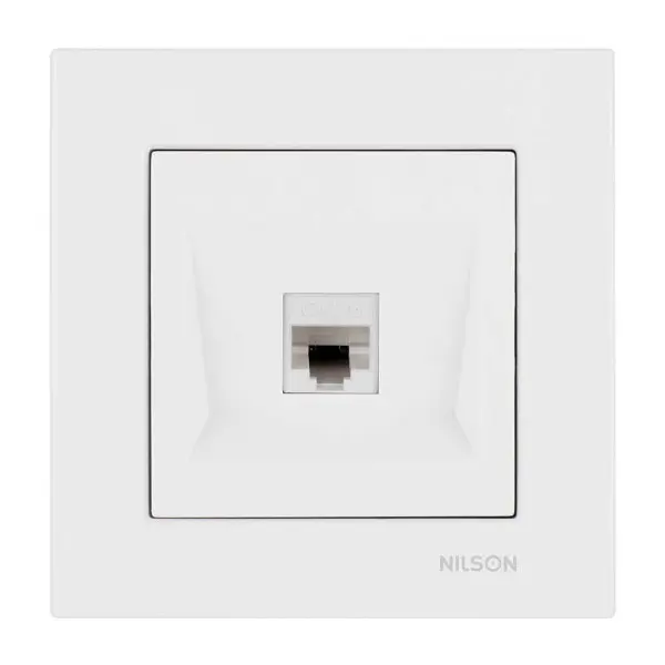 Розетка Nilson Moda біла комп'ютерна CAT6e RJ45 ( 21112045 )