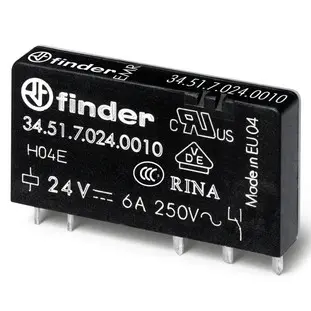 Ультратонке реле Finder 1CO 6A 12В DC (345170120010)