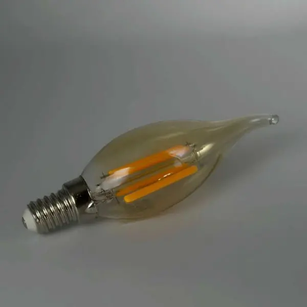 Лампа LED FILAMENT С37 6W E14 2200K на вітру VIOLUX ( 833092 ) - фото №1