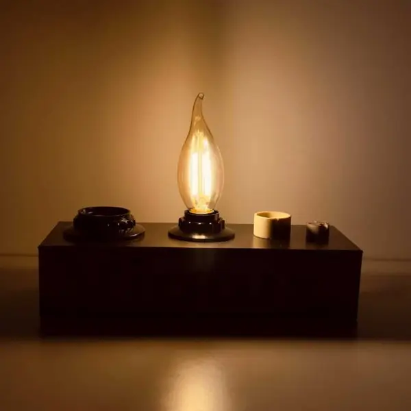 Лампа LED FILAMENT С37 6W E14 2200K на вітру VIOLUX ( 833092 ) - фото №2