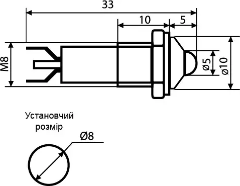 Сигнальна арматура Аско-Укрем AD22B-8 220В АС червона (A0140030085) - фото №2 Сигнальна арматура Аско-Укрем AD22B-8 220В АС червона (A0140030085) - фото №2