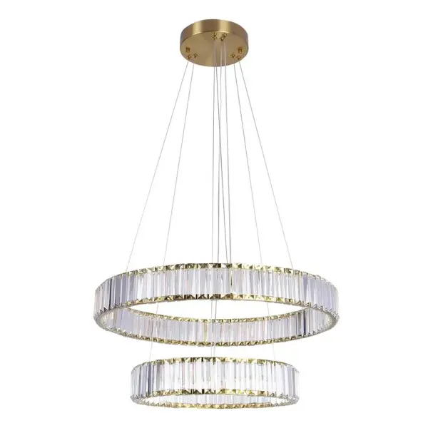 Люстра Goldlux 338266 Cristalia LED 2x43W 4000K 6400Lm IP20 золота