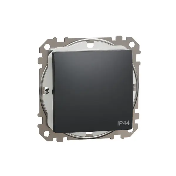Одноклавішний вимикач Schneider Electric Sedna Design SDD214101 IP44 чорний