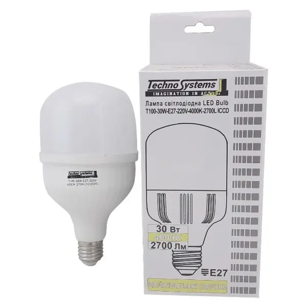Светодиодная лампа TNSy LED ElectroGurt-T100-30W-E27-220V-4000K-3150L GOLDEN (TNSy5000259) - фото №4 Светодиодная лампа TNSy LED ElectroGurt-T100-30W-E27-220V-4000K-3150L GOLDEN (TNSy5000259) - фото №4
