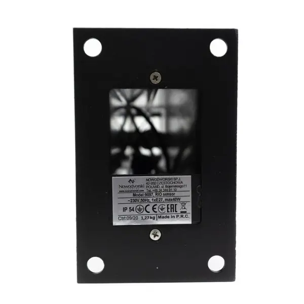 Уличный светильник с датчиком движения Nowodvorski 9097 Rio Sensor E27 1x10W IP54 черный - фото №2 Уличный светильник с датчиком движения Nowodvorski 9097 Rio Sensor E27 1x10W IP54 черный - фото №2