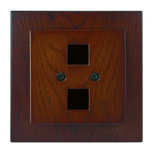 Розетка Nilson Touran горіх комп'ютерна 2-на без модуля ( 24271043 )