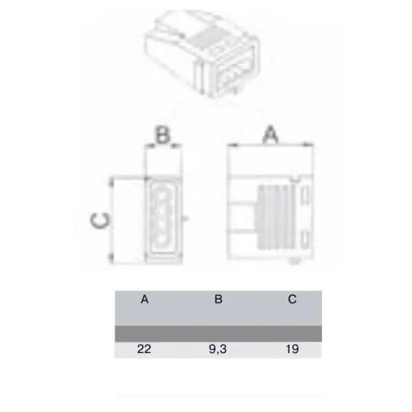 Клема самозатискна DKC 5р 1,5-2,5мм - фото №1
