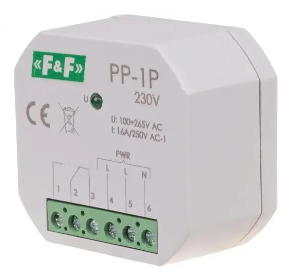 Електромагнітне реле F&F PP-1P-230V 230В 16 А - фото №1
