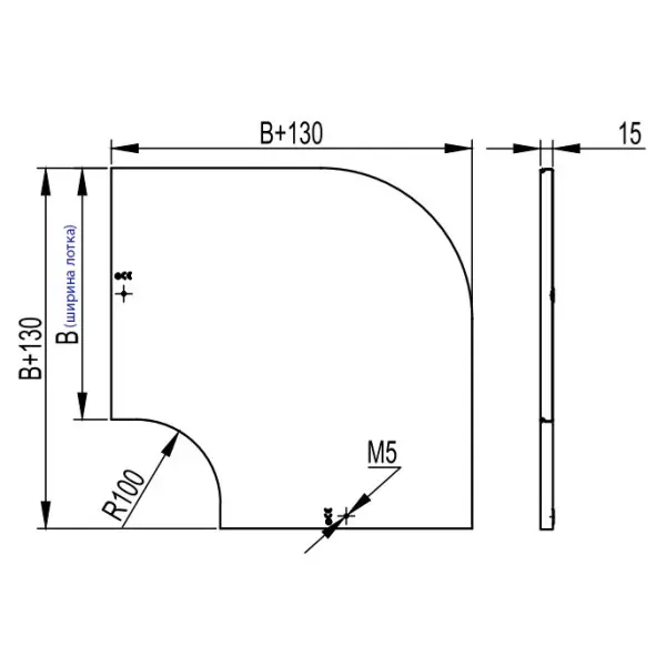 Кришка DKC CPO 90 на горизонтальний кут 90° 50 - фото №1