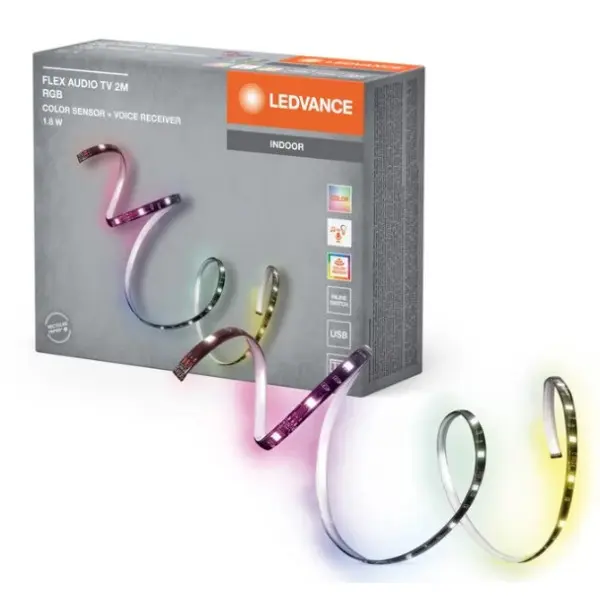 Светодиодная лента Ledvance FLEX AUDIO TV 2м RGB COLORSEN USB VR - фото №2 Светодиодная лента Ledvance FLEX AUDIO TV 2м RGB COLORSEN USB VR - фото №2