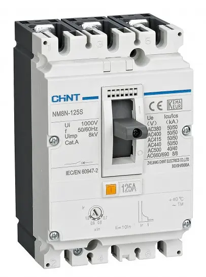 Корпусний автоматичний вимикач Chint NM8N-125S TM 100 3P
