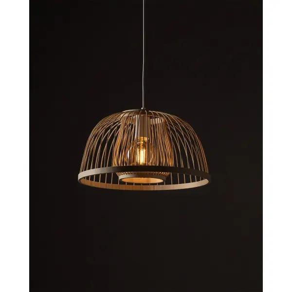 Підвісний світильник, люстра Nowodvorski 11158 Krabi E27 1x25W IP20 бежевий - фото №2