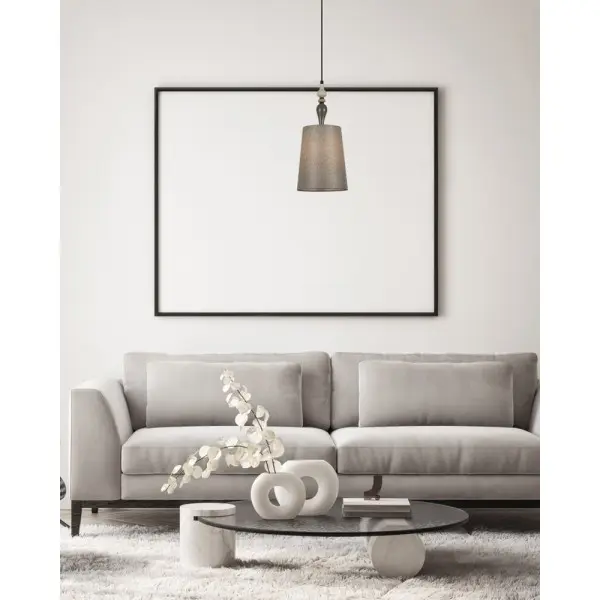 Подвесной светильник, люстра Italux PND-22374C-BK Nerom E27 1x60W IP20 бежевый - фото №1