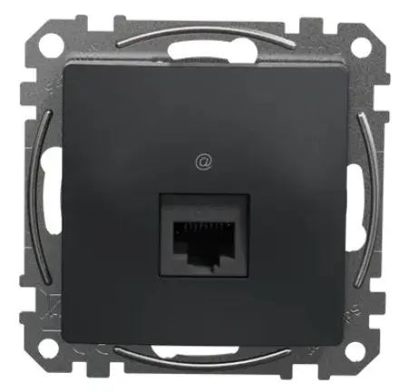 Комп'ютерна розетка Schneider Electric Sedna Design & Elements RJ45 кат. 6 STP чорна SDD114461 - фото №4
