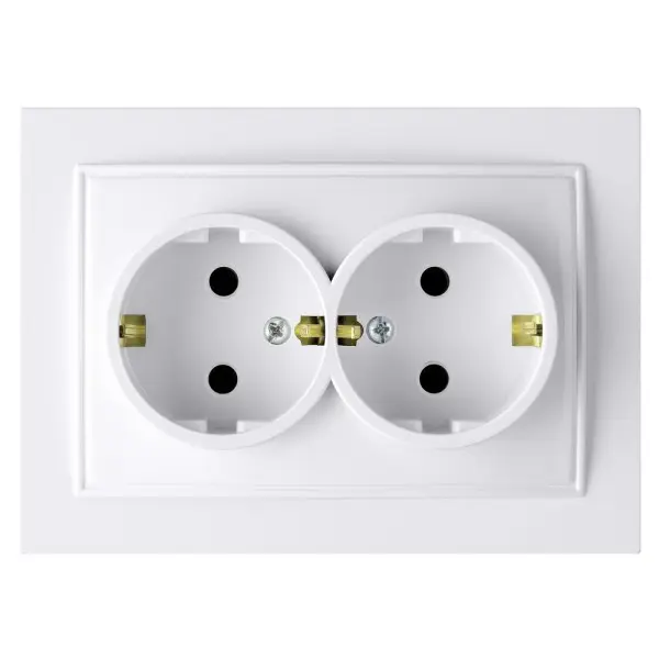 Розетка Nilson Thor біла 2-на з заземленням ( 27111025 )