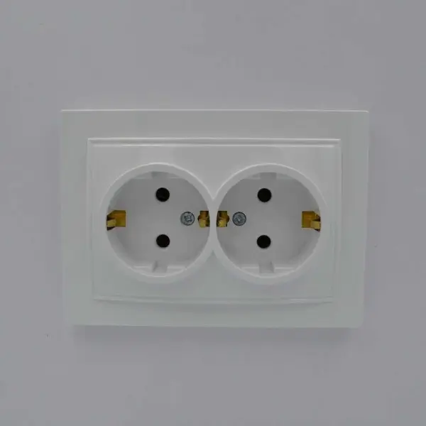 Розетка Nilson Thor біла 2-на з заземленням ( 27111025 ) - фото №1