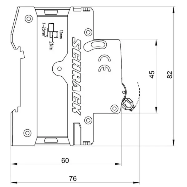 АВДТ Schrack AK668616 6кА 16А 30мА 1P+N х-ка B Тип A - фото №5