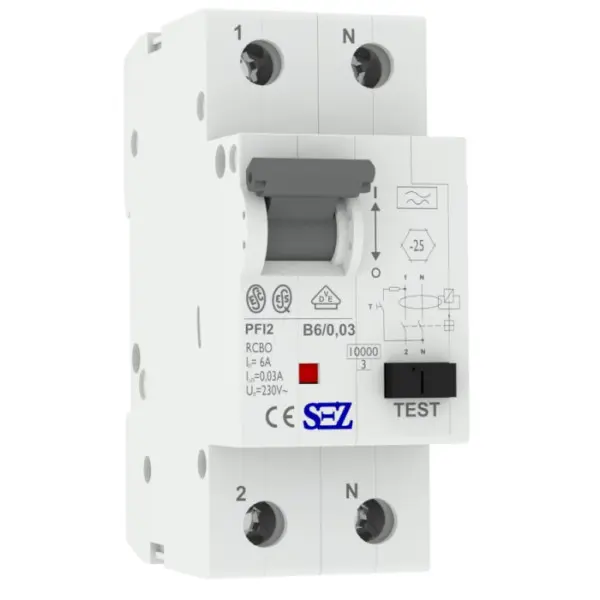 Диф автомат SEZ PFI2 B 6A/0,03A (PFI2B_6A/0,03A)