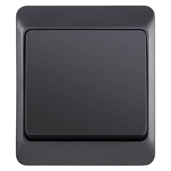 Одноклавишный выключатель Elektro Plast 0331-7 Hermes IP44 антрацит - фото №1 Одноклавишный выключатель Elektro Plast 0331-7 Hermes IP44 антрацит - фото №1