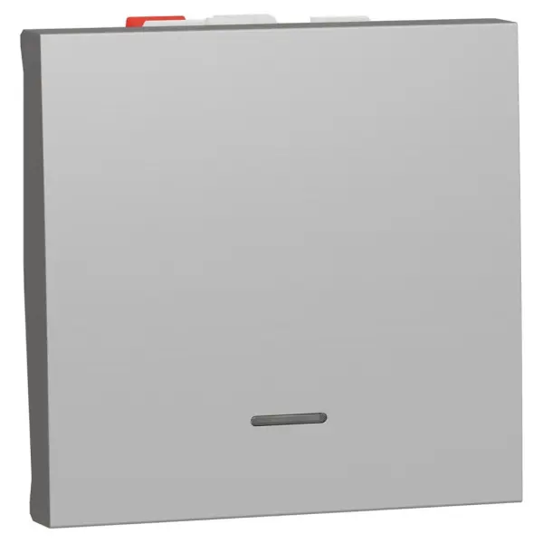 Одноклавишный переключатель Schneider Electric NU320330S с нейтралью 10А 2М (алюминий)
