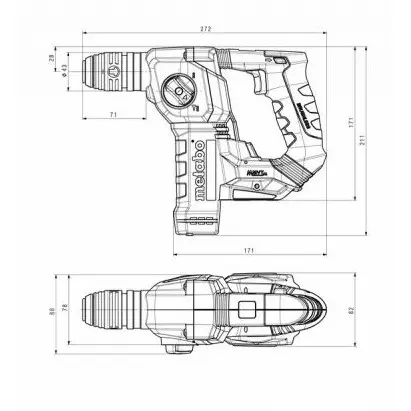 Перфоратор Metabo BH 18 LTX BL 16 18В 2 режима (600324500) - фото №1 Перфоратор Metabo BH 18 LTX BL 16 18В 2 режима (600324500) - фото №1
