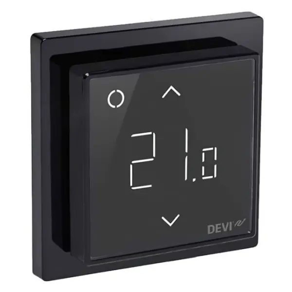 Терморегулятор Devi Smart (+5+45С) Wi-Fi 85х85мм 16A черный (140F1143)