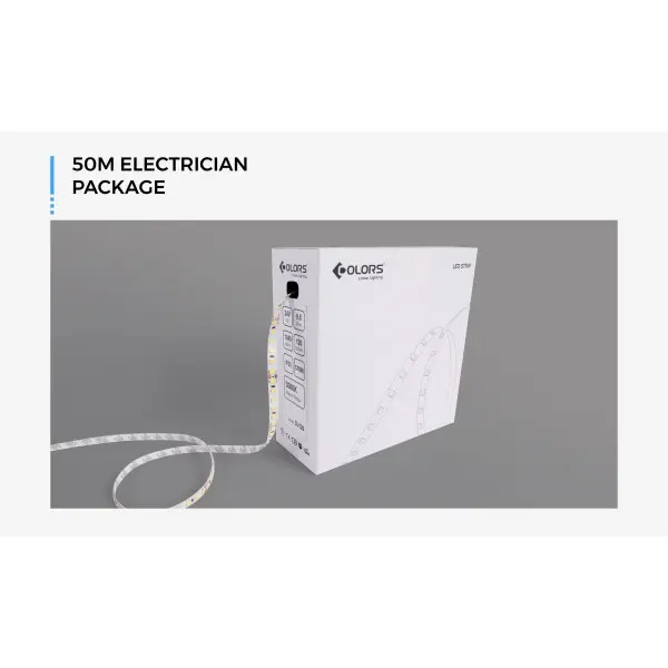 LED лента COLORS 60-2835-24V-IP20 4,4W 520Lm 4000K 50м (DJ60-24V-8mm-NW8_DP50) - фото №6