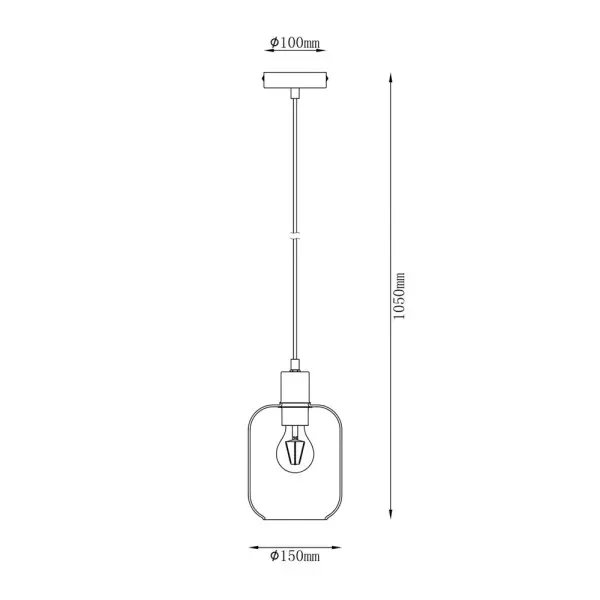 Подвесной светильник, люстра Italux PND-29258S-1-BK-SG Zona E27 1x40W IP20 черный - фото №3