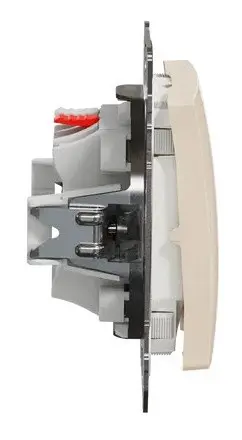 Одноклавішний перемикач Schneider Electric Sedna Design & Elements з кришкою IP44 бежевий SDD212106 - фото №2