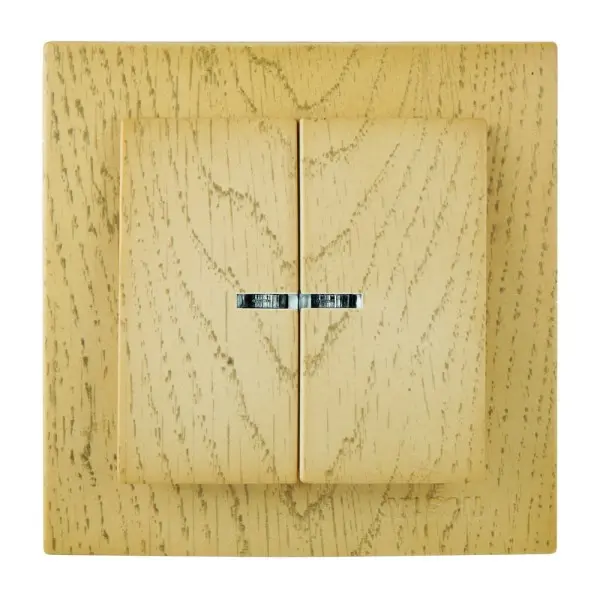 Вимикач Nilson Touran клен 2кл з підсвіткою ( 24281004 )