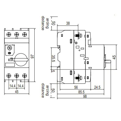 Автомат захисту двигуна NOARK Ex9S32A 2,5A-4A (108103) - фото №2 Автомат захисту двигуна NOARK Ex9S32A 2,5A-4A (108103) - фото №2