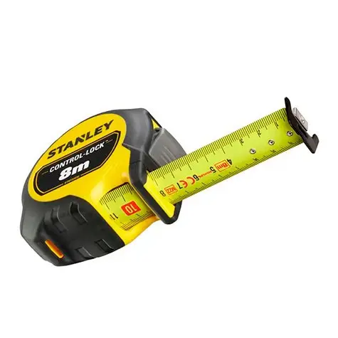 Измерительная рулетка Stanley STHT37232-0 Control-lock 8мх25мм в обрезиненном корпусе с двойной шкалой - фото №1