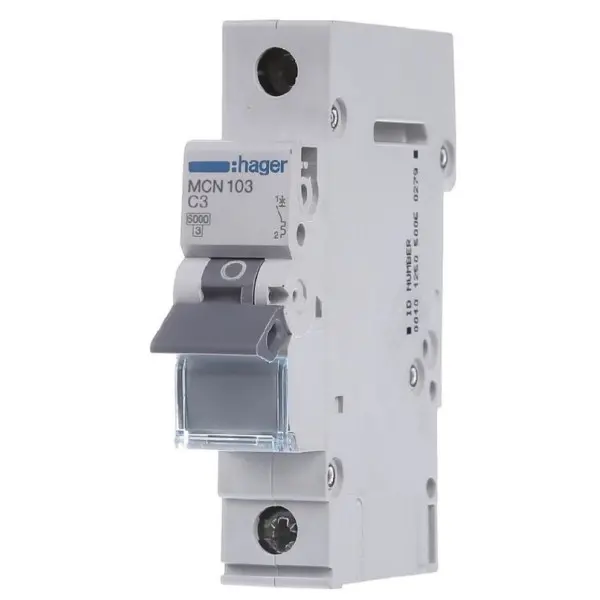 Автоматичний вимикач Hager MCN103 6кА C 3A 1P