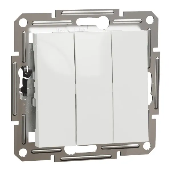 Выключатель трехклавишный Schneider Electric Asfora без рамки белый (EPH2170121)