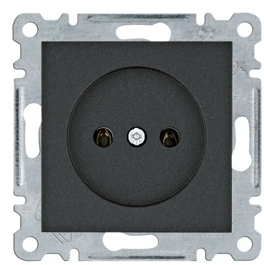 Розетка Hager WL1013 Lumina 16А/230В без з/к (чорна)