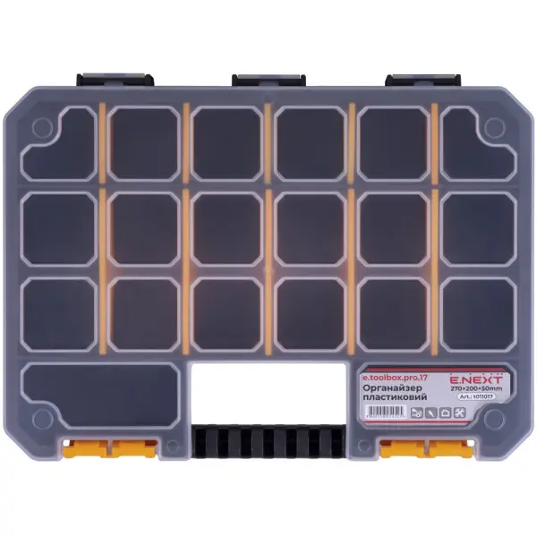 Пластиковий органайзер E.Next e.toolbox.pro.17, 14" 270x200x50мм (t011017) - фото №2 Пластиковий органайзер E.Next e.toolbox.pro.17, 14" 270x200x50мм (t011017) - фото №2