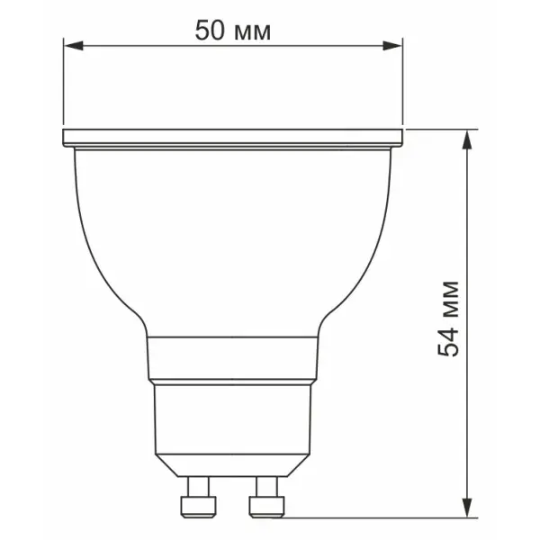 Світлодіодна лампа Videx MR16e GU10 6Вт 3000K (VL-MR16e-06103) - фото №2