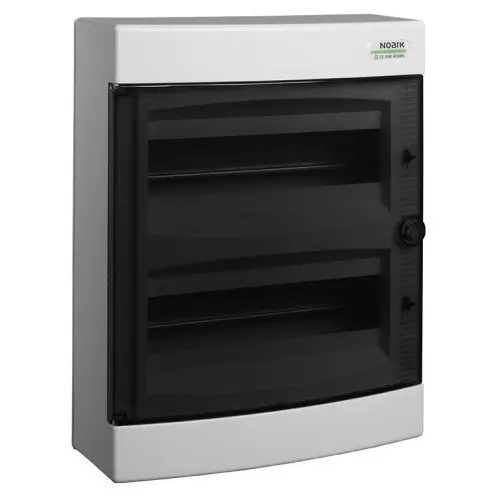 Настенный модульный щиток NOARK PNS 24T прозрачные двери 2x12м IP40 (101500) Настенный модульный щиток NOARK PNS 24T прозрачные двери 2x12м IP40 (101500)