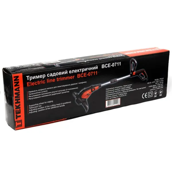 Садовий триммер Tekhmann BCE-0711 750Вт - фото №3