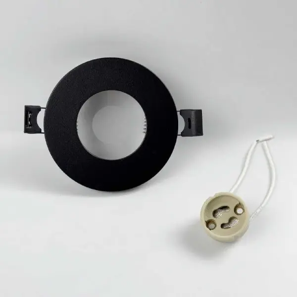 Светильник точечный Violux NAPOLI-R GU10 IP44 черный (130107) - фото №1