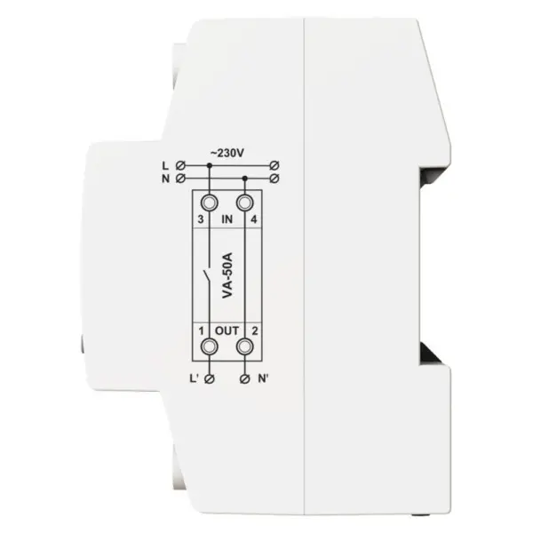 Реле напряжения DigiTOP VA-50A M2R (красный индикатор) - фото №3 Реле напряжения DigiTOP VA-50A M2R (красный индикатор) - фото №3