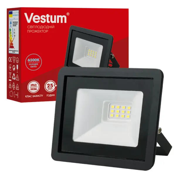 Прожектор LED Vestum 1-VS-3013 10Вт 800Лм 6500K IP65 - фото №1 Прожектор LED Vestum 1-VS-3013 10Вт 800Лм 6500K IP65 - фото №1