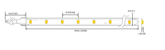 LED стрічка RISHANG 60-2835-12V-IP20 6W Yellow 5м (RD0860TA-B-Y) - фото №3