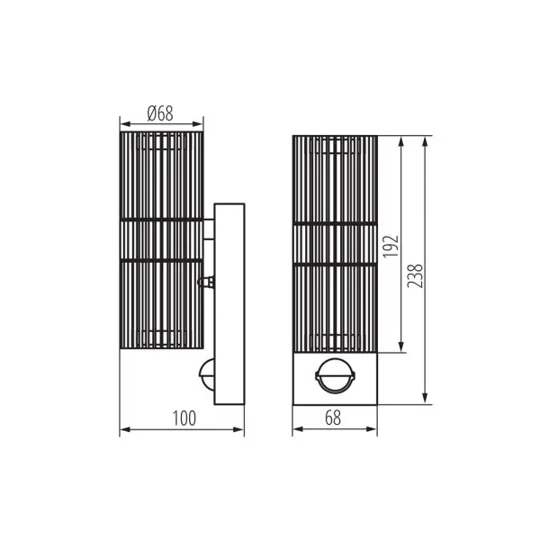 Уличный светильник с датчиком движения Kanlux 46203 Radilo GU10 2x11W IP44 черный - фото №3