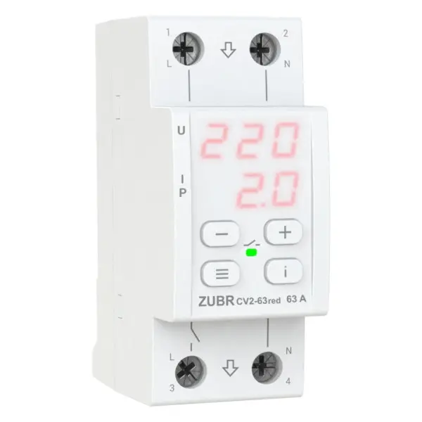 Реле напряжения ZUBR CV2-63 red