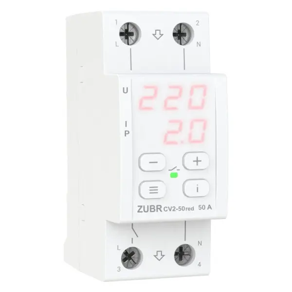 Реле напряжения ZUBR CV2-63 red - фото №1