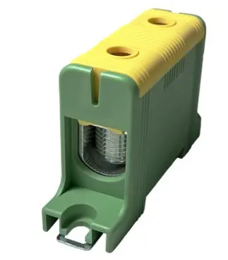 Клемма Promfactor FT 1Р Cu:16-95мм²/ Al:16-95мм² желто-зеленая FT1095G Клемма Promfactor FT 1Р Cu:16-95мм²/ Al:16-95мм² желто-зеленая FT1095G