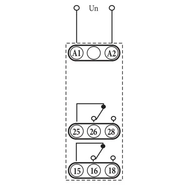 Двухрівневе реле часу ETI 002470090 SJR-2 UNI 12-240 AC/DC (2x16A AC1) - фото №2