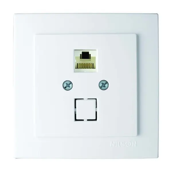 Розетка Nilson Touran белая компьютерная CAT5e RJ45 ( 24111044 )