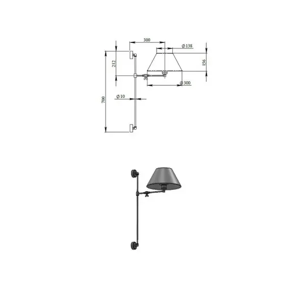 Бра, настенный светильник Pikart 26218 Paralume E27 1x60W IP20 - фото №2 Бра, настенный светильник Pikart 26218 Paralume E27 1x60W IP20 - фото №2